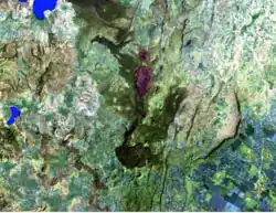 Moje Terara (Tullu Moje) na snímku NASA z roku 1990