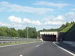 Severní portál tunelu (směr Praha)