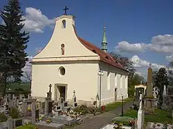 Turany KL CZ Assumption church from SW 311.jpg