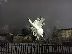 Ocasní část havarovaného stroje