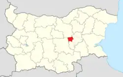 Obština na mapě Bulharska