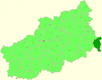 Kaljazinský rajón na mapě Tverské oblasti