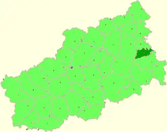 Kesovogorský na mapě Tverské oblasti