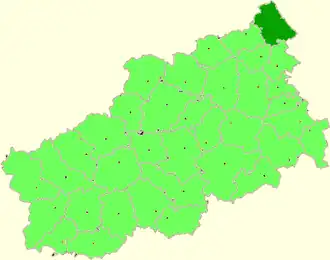 Vesjegonský rajón na mapě Tverské oblasti