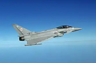 Typhoon RAF nad Severním mořem