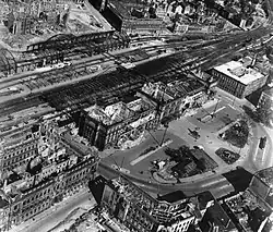 Hannover, nádraží, 1945