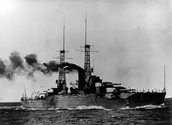 USS Nevada během zkoušek roku 1916