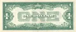 Reversní strana 1dolarové bankovky z roku 1935