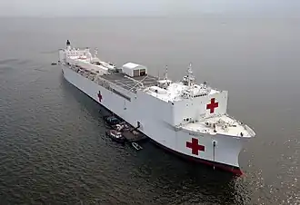 USNS Mercy zakotvená poblíž filipínské Manily, květen 2006