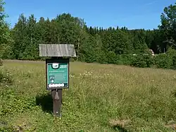 Informační cedule na hranici rezervace