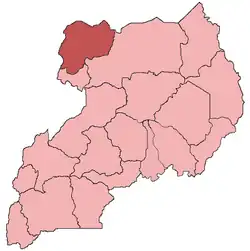 Diecéze Arua na mapě