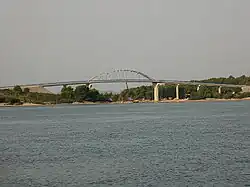 Pohled na most Ždrelac v roce 2011