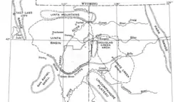 Umístění pánve Uinta