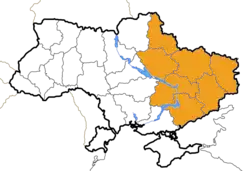 Diecéze charkovsko-záporožská na mapě