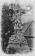 Barokní sousoší Ukřižovaný z roku 1735 (kolem roku 1900)
