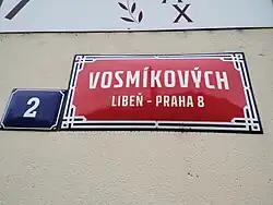 Ulice Vosmíkových v Praze-Libni