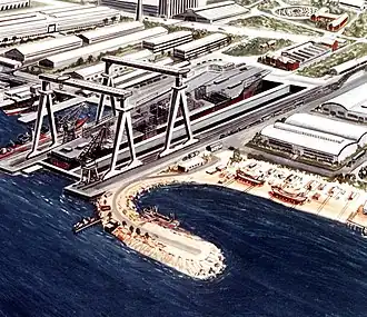 Stavba Uljanovsku v představě umělce