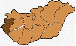 Diecéze szombathelyská / Szombathelyi egyházmegye na mapě