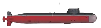 Ilustrace vzhledu ponorky
