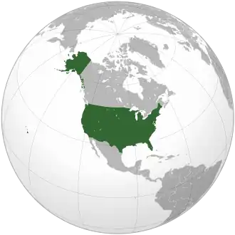 Poloha Spojených států amerických