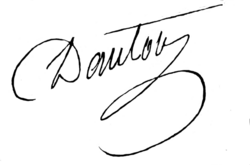 Georges Danton, podpis