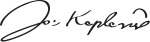 Johannes Kepler – podpis