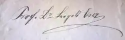 Leopold Oser – podpis