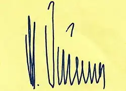 Manfred Wörner – podpis