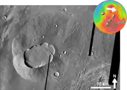 Uranius Patera na snímku THEMIS