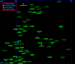 Rozmístění galaxií v severní části