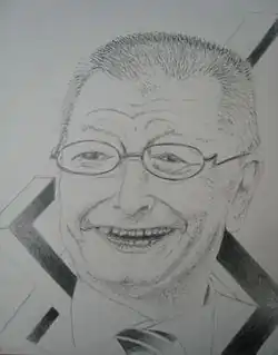 O. H. Hajek na kresbě od U. Stockové.