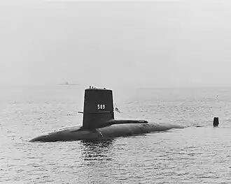USS Scorpion 22. srpna 1960 u pobřeží Connecticutu