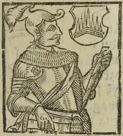 Václav Bučovický z Boskovic (kresba B. Paprockého, Zrcadlo slavného Markrabství moravského, 1593)