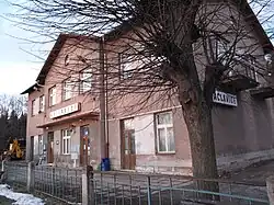 Pohled na staniční budovu ve Václavicích