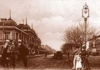 Historický pohled na budovu radnice.