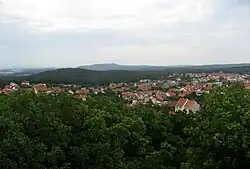 Výhled na Soběšice z rozhledny