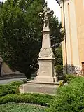 Všechovice, kříž u kostela.JPG