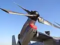 Pohled na rotor a motor u MV-22B.