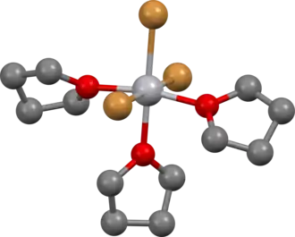 Krystalová struktura komplexu mer-VBr3(THF)3