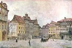 Václav Jansa – Staroměstské náměstí, severní strana (po prvním asanačním zásahu, 1896)