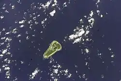 Vaitupu pohled z vesmíru