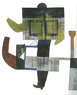 Kollázs a festő alakjával, 1937