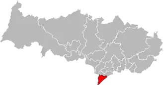 Kanton na mapě departementu Val-d'Oise