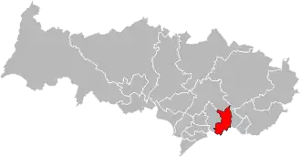 Kanton na mapě departementu Val-d'Oise