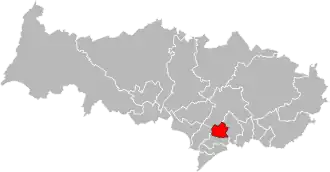 Kanton na mapě departementu Val-d'Oise