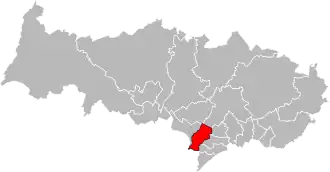 Kanton na mapě departementu Val-d'Oise