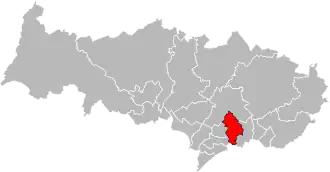 Kanton na mapě departementu Val-d'Oise