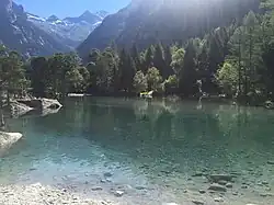 jezero v údolí Val di Mello