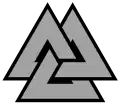 Valknut ve stylu triquetry