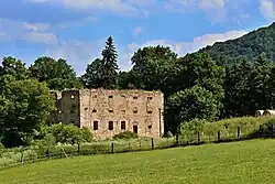 Ruiny tvrze Tlustec u Velkého Valtinova